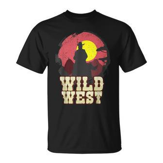 Cowboy Wild West Western Country Saddle T-Shirt - Monsterry UK