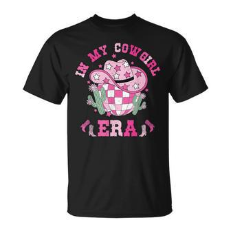 In My Cowgirl Era Girls Sister Cow Pink Girl Cowgirl T-Shirt - Seseable