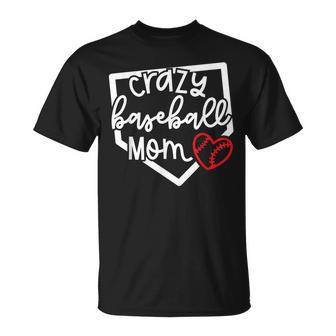 Crazy Baseball Mom Softball Baseball Mama Cute T-Shirt - Monsterry DE