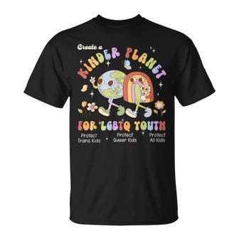 Create A Kinder Planet Earth For Lgbt Youth Lgbt Pride Month T-Shirt - Seseable