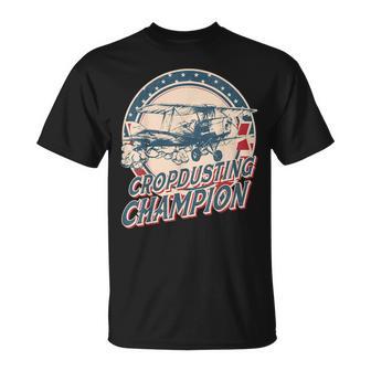 Cropdusting Champion Duster Plane Vintage T-Shirt - Monsterry UK