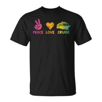 Cruise Ship Peace Love Cruise T-Shirt - Seseable