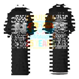 Cruisin Through 25 Years 25Th Wedding Anniversary Cruise T-Shirt | Seseable CA