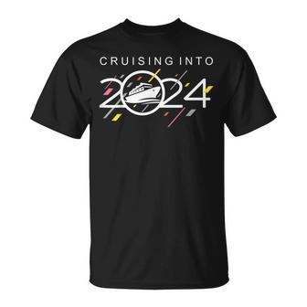 Cruising Into 2024 New Years Cruise Family Cruise 2024 T-Shirt - Seseable