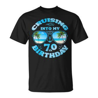 Cruising Into My 70Th Birthday-70Th Birthday Cruise 2024 T-Shirt | Mazezy AU