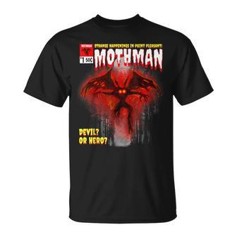 Cryptid Comic Book Style Point Pleasant Wv Mothman T-Shirt - Thegiftio UK