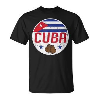 Cuba Boxing Club Guantes De Boxeo Para Gimnasio Diseño De Bandera Camiseta unisex - Regaloses