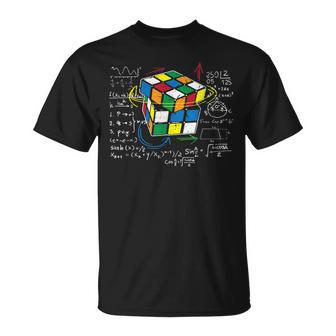 Cube Magique Avec Équations Mathématiques Retro Nerdy Rubik T-Shirt - Cadeauxyz