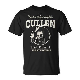 Cullen Baseball Forks Washington Home Of Thunder Ball T-Shirt - Monsterry UK