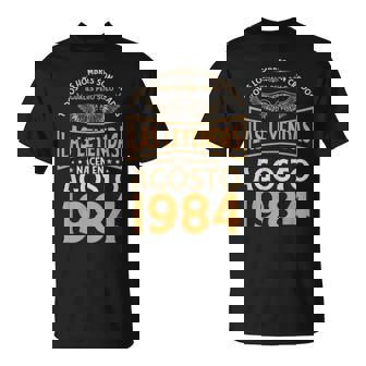 Cumpleaños Hombre Regalos Las Leyendas Agosto 1984 Camiseta unisex - Regaloses