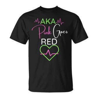 Cute Aka Pink Goes Red For Heart Health Awareness T-Shirt - Monsterry DE
