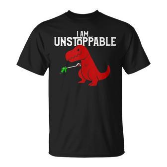 Cute & I Am Unstoppable T-Rex Dinosaur Pun T-Shirt - Monsterry