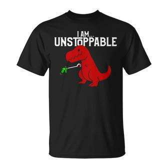 Cute & I Am Unstoppable T-Rex Dinosaur T-Shirt - Thegiftio UK