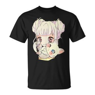 Cute Anime Und Katzen Für N Manga Kawaii Grafik Otaku Black T-Shirt - Seseable