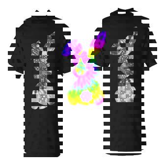 Cute Bunny Rabbit Tie Dye Bow Tie Easter Day T-Shirt - Seseable