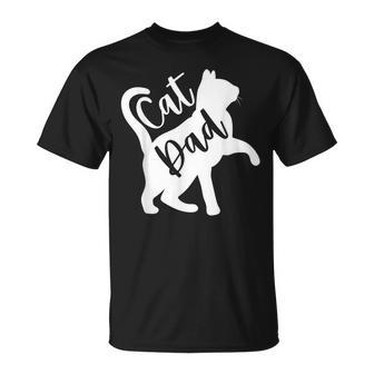 Cute Cat Dad Fathers Day Kitty Daddy Papa T-Shirt - Monsterry AU