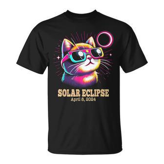 Cute Cat Total Solar Eclipse April 8 2024 T-Shirt | Mazezy