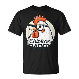 Cute Chicken Daddy Vintage Poultry Farmer Fathers Day T-Shirt - Seseable