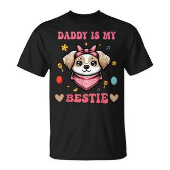 Cute Daddy Is My Bestie Bandana Dog Father's Day Dad Lovers T-Shirt - Monsterry AU