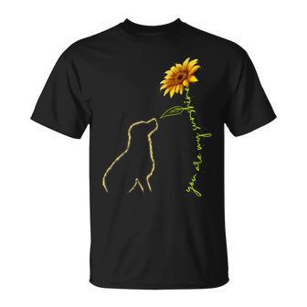 Cute Dog Lover Dog Sunflower Cute Labrador Retriever T-Shirt - Monsterry DE