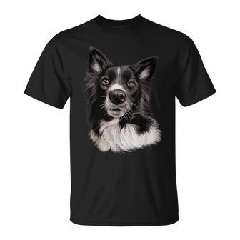 Cute Face Border Collie Dog T-Shirt - Seseable