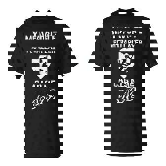 Cute My Favorite Football Player Calls Me Dad Father's Day T-Shirt | Mazezy