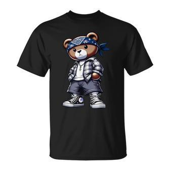 Cute Hip Hop Teddy Bear 90 Hip Hop West Coast Chicano T-Shirt - Thegiftio UK