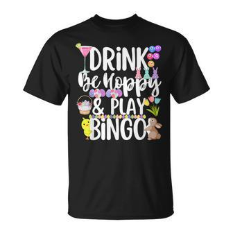 Cute Hoppy Easter Bingo Drinking Group Matching T-Shirt | Mazezy