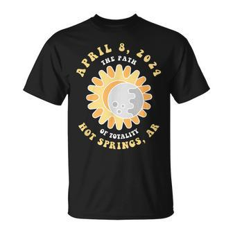 Cute Hot Springs Arkansas Solar Eclipse April 8 2024 T-Shirt - Seseable