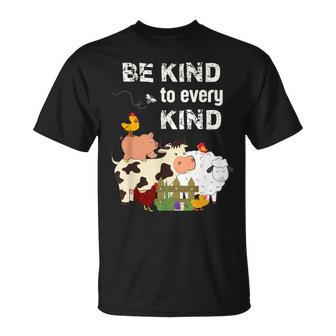 Cute Be Kind To Every Kind Animal Lover Vegetarian T-Shirt - Monsterry DE