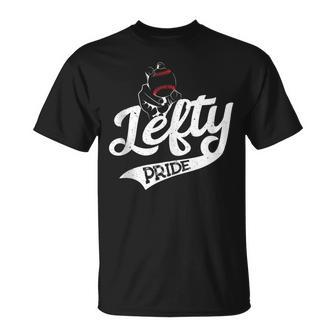 Cute Lefty Pride Baseball Softball Left Handed Pitcher T-Shirt - Monsterry UK