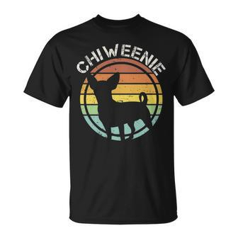 Cute Retro Chiweenie Silhouette For Chiweenies T-Shirt | Mazezy