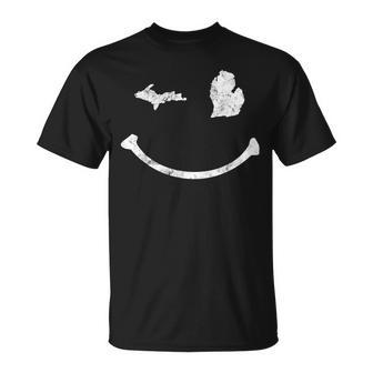 Cute Winking Michigan T Mi Native Michigander T-Shirt - Monsterry