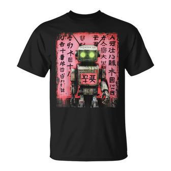 Cyberpunk Japanese Cyborg Futuristic Robot T-Shirt - Monsterry AU