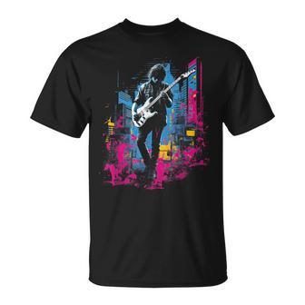 Cybyerpunk Guitarrista Banda Guitarrista Guitarra Eléctrica Camiseta unisex - Regaloses