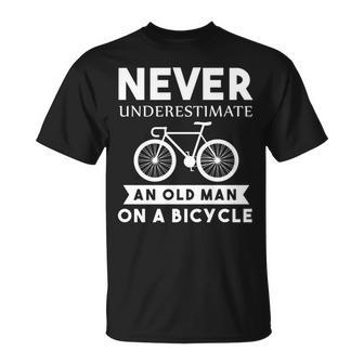 Cyclist Never Underestimate An Old Man Bicycle T-Shirt - Seseable