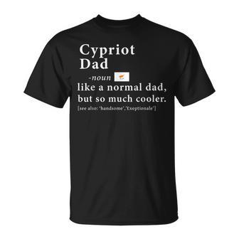 Cypriot Dad Definition Fathers Day Flag T-Shirt - Monsterry