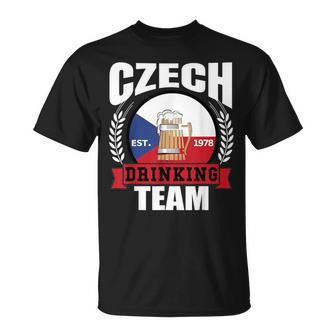Czech Drinking Team Republic Flag Beer Party Idea T-Shirt - Monsterry