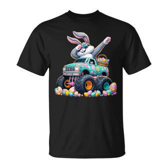 Dabbing Bunny Happy Easter Monster Truck Easter T-Shirt - Seseable