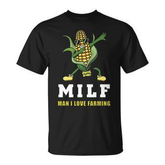 Dabbing Corn Cob Farmer Man I Love Farming T-Shirt | Mazezy