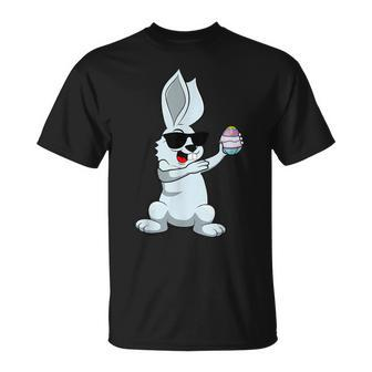 Dabbing Easter Bunny Easter Dab Dance Easter Bunny  T-Shirt - Seseable