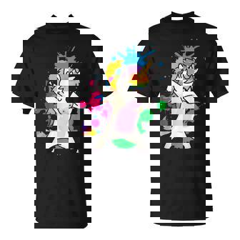Dabbing Licorne Dab Pose Colorée T-Shirt - Cadeauxyz