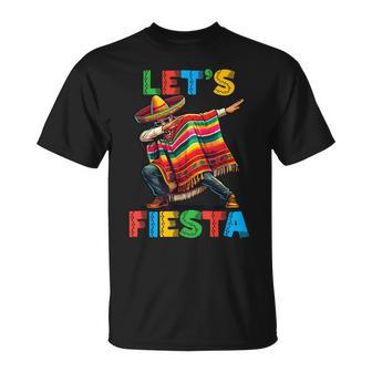 Dabbing Mexican Poncho Cinco De Mayo Boys Sombrero Dab T-Shirt | Mazezy