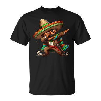 Dabbing Mexican Poncho Cinco De Mayo Cinco De Mayo T-Shirt - Thegiftio UK