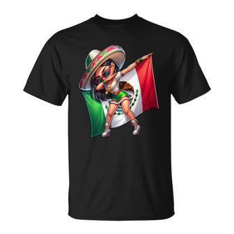 Dabbing Mexican Woman T-Shirt | Mazezy