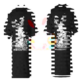 Dabbing Rabbit Huevos Del Día De Pascua Dab Niños Niñas Niños Conejito Camiseta unisex - Regaloses