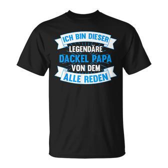 Dachshund Dad Dachshund Papa Teckel T-Shirt - Geschenkecke