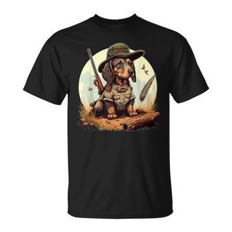 Dachshund Hunter On Dachshund Game Hunting T-Shirt - Geschenkecke