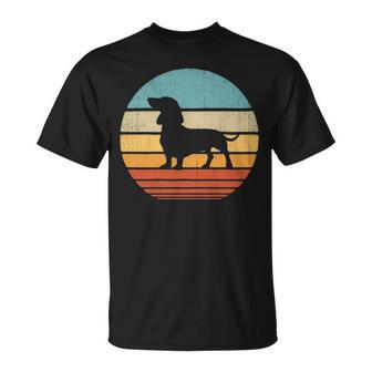 Dachshund Retro Vintage 60S 70S Sunset Wiener Dog Lovers T-Shirt | Mazezy