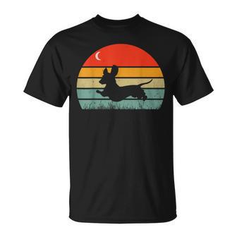 Dachshund Wiener Dog Sunset Retro Vintage Dog Lovers T-Shirt - Monsterry AU